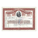 Thomas Edison Portland Cement Company Stock Certificate (Brown) (1900s - 1920s)