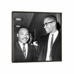 King And Malcolm X, 1964 by Unknown (18"H x 18"W x 0.75"D)