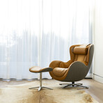 Nouhaus Classic Massage Chair with Ottoman // Caramel