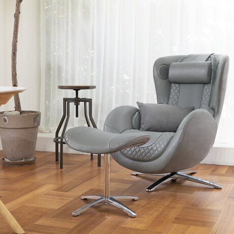 Nouhaus Classic Massage Chair + Ottoman // Ash Gray