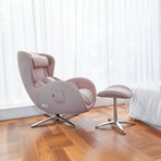 Nouhaus Classic Massage Chair with Ottoman // Pale Rose