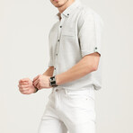 Short Sleeve Straw Shirt // Khaki (M)
