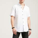 Short Sleeve Straw Shirt // White (M)