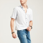 Short Sleeve Straw Shirt // Blue (XL)