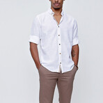 Long Sleeve Slim Fit Shirt // White (M)