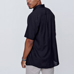 Short Sleeve Double Pocketed Shirt // Black (S)