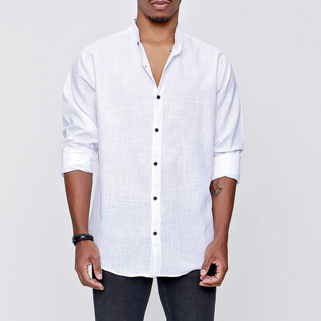 Long Sleeve Classic Collar Shirt // White (S)