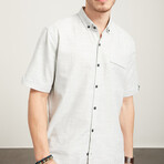 Short Sleeve Straw Shirt // Khaki (M)
