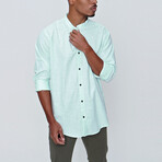 Long Sleeve Classic Collar Shirt // Turquoise (S)