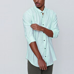 Long Sleeve Classic Collar Shirt // Turquoise (L)