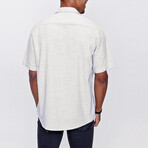 Short Sleeve Slim Straw Shirt // Gray (M)