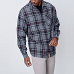 Plaid Oversize Shirt // Gray (L)