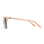 Women's Little Lies Sunglasses // Matte Pink Sea Glass + Gray