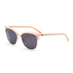 Women's Little Lies Sunglasses // Matte Pink Sea Glass + Gray
