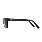 Men's Casa Bay Polarized Sunglasses // Black Woodland Matte + Gray