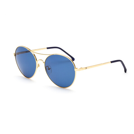 Unisex Memory Lane Sunglasses // Gold + Blue