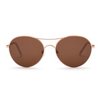 Unisex Memory Lane Polarized Sunglasses // Rose Gold + Brown