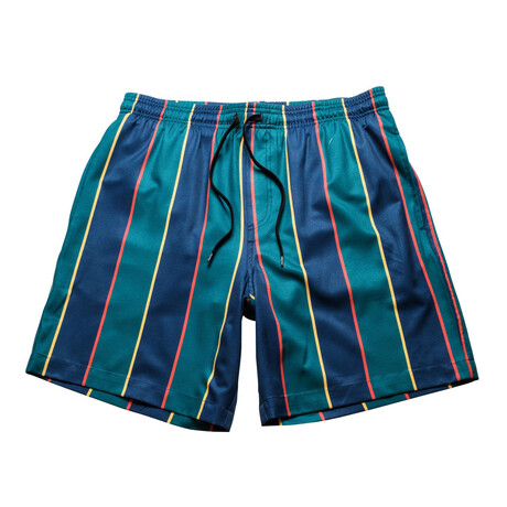 Stripe Swim Shorts // Green (S)