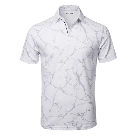 Rome Basilica Polo Shirts // White + Gray (S)