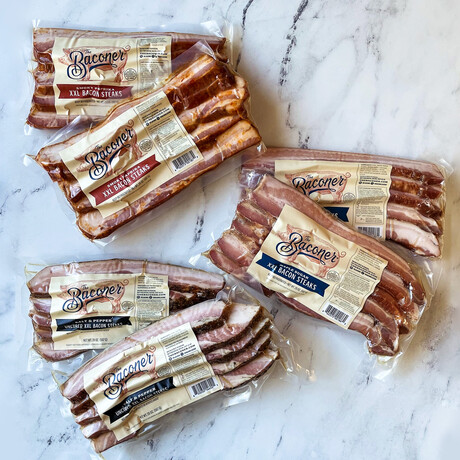 XXL Bacon Steak Variety Pack // Pack of 6