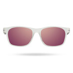 TYR Unisex Springdale HTS Polarized Sunglasses // Transparent + Purple Mirror