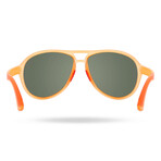 TYR Unisex Newland Aviator HTS Polarized Sunglasses // Orange + Rose Gold Mirror
