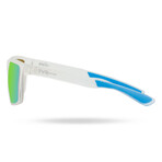 TYR Men's Ventura HTS Polarized Sunglasses // Transparent + Green Mirror
