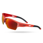 TYR Unisex Vatcher HTS Performance Polarized Sunglasses // Red + Red Mirror