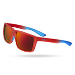 TYR Men's Ventura HTS Polarized Sunglasses // Red + Red Mirror