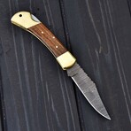 Damascus Pocket Folding Knife // 2098
