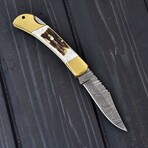 Damascus Pocket Folding Knife // 2095