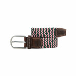 Berlin Woven Belt // Green + Pink (Fits Waist Size 33"-39")