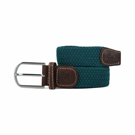 Caraïbe Woven Belt // Green + Blue (Fits Waist Size 33"-39")