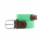 Vert Menthe Woven Belt // Light Green (Fits Waist Size 33"-39")
