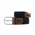Black Licorice Woven Belt // Black (Fits Waist Size 33"-39")