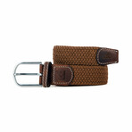 Camel Brow Woven Belt // Light Brown (Fits Waist Size 33"-39")