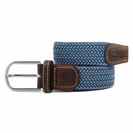 Séoul Woven Belt // Blue + Pink (Fits Waist Size 33"-39")