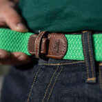 Vert Menthe Woven Belt // Light Green (Fits Waist Size 33"-39")