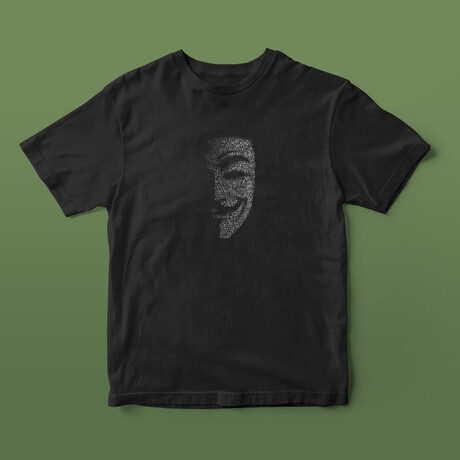 V For Vendetta Graphic Tee // Black (S)