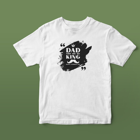 King Dad Graphic Tee // White (S)