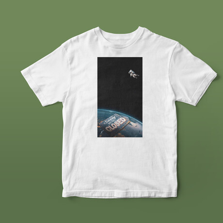 Sorry, Earth is Closed Graphic Tee // White (S)