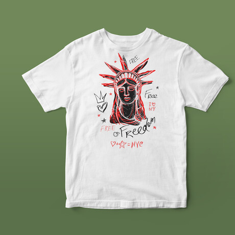 Statue of Liberty Graphic Tee // White (S)