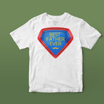 Best Father Ever Graphic Tee // White (M)