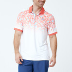 Golf Polo Shirt // Orange + White + Blue (M)