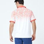 Golf Polo Shirt // Orange + White + Blue (M)