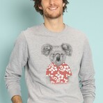 Summer Koala Red Sweatshirt // Gray (Small)