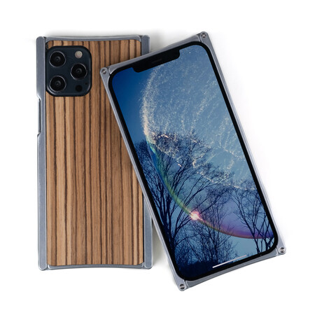 Europa iPhone 12 Pro Max // Silver + Zebrawood