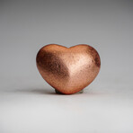 Genuine Polished Copper Heart + Acrylic Display Stand // 120g