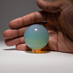 Genuine Polished Opalite Sphere + Acrylic Display Stand // 116g