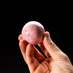 Genuine Polished Pink Rhodonite Sphere + Acrylic Display Stand // 286g